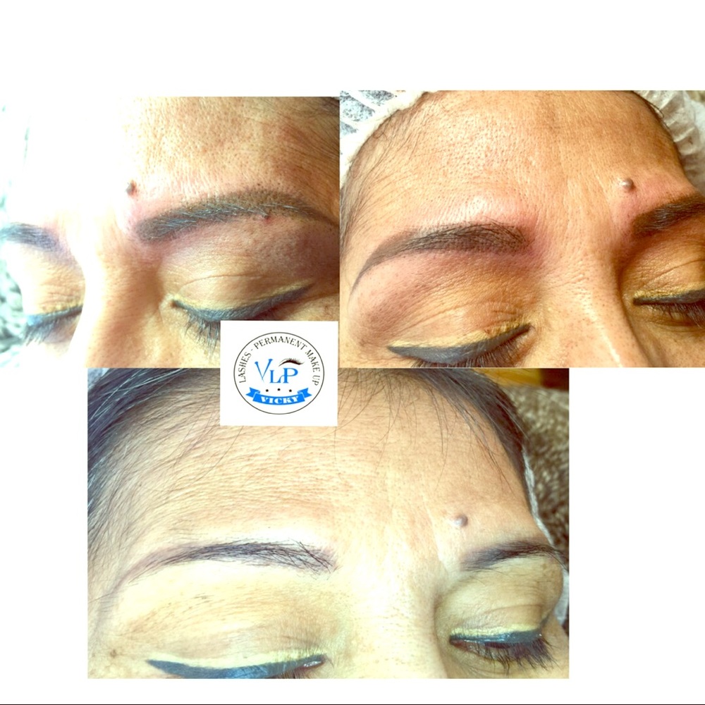 Ombré shading eyebrows